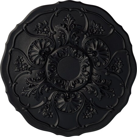 Ekena Millwork Cornelia Ceiling Medallion (Fits Canopies up to 4"), Hand-Painted Steel Gray, 22 1/2"OD x 1 1/2"P CM22CNSGS